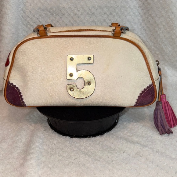 RARE - VINTAGE - Dooney & Bourke Lindsay Lohan #5 Rainbow IT Bag - Picture 3 of 14